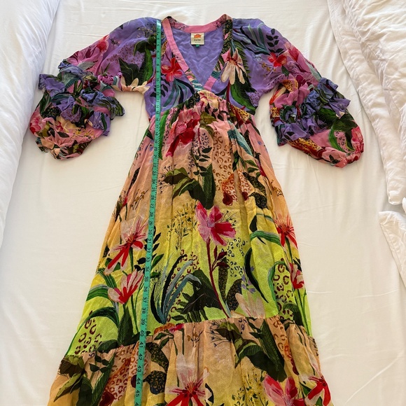 NWOT Farm Rio Amazonian Rainforest Ombré Maxi Dress - Picture 8 of 10